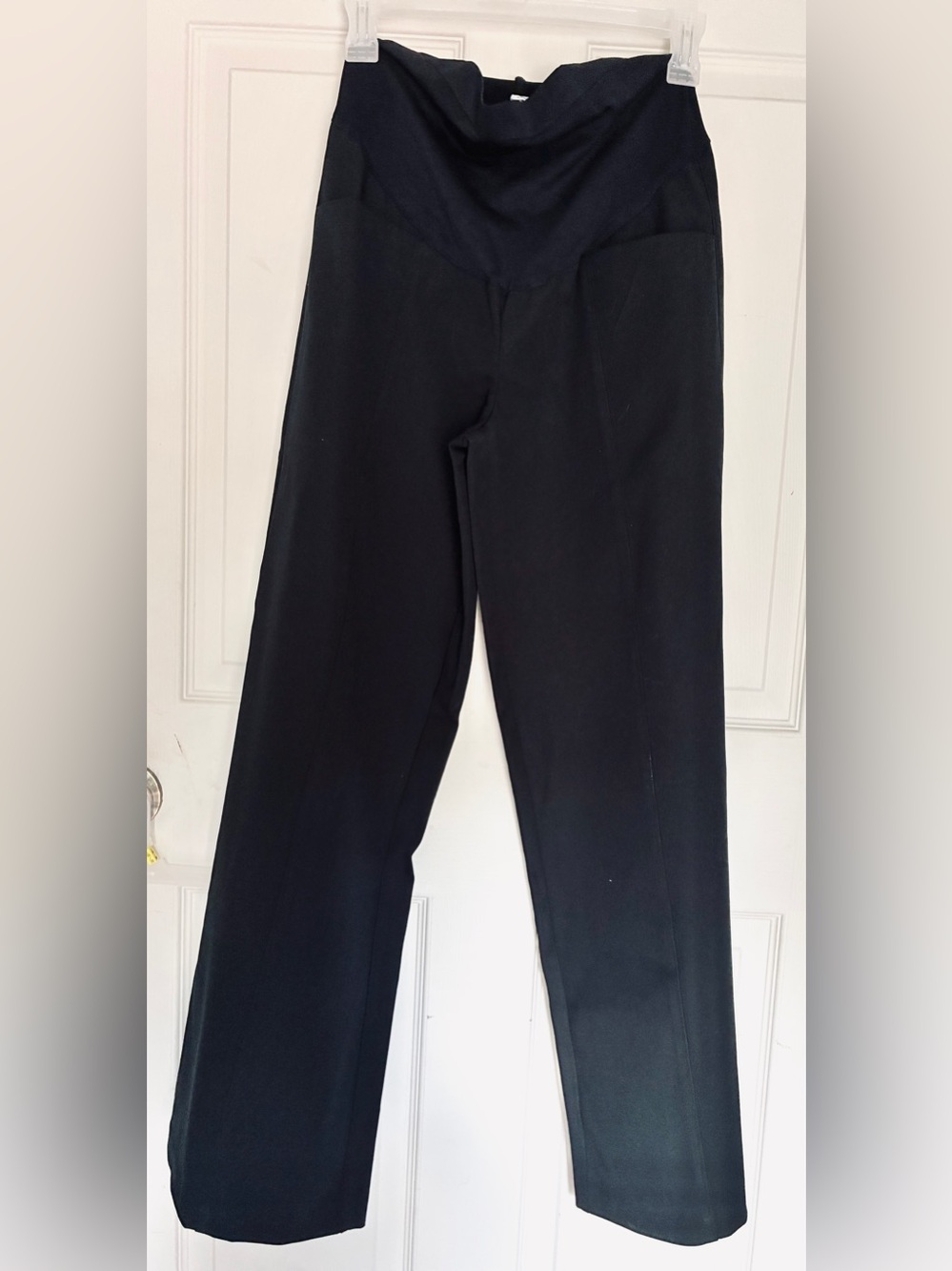 Old Navy wide leg, full panel, black maternity, pants, medium light stretch